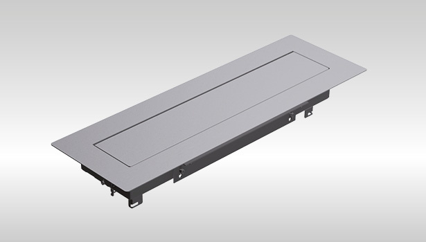 Vollständig versenkbare Abdeckung für Strom- und Datenanschlüsse TOP FRAME von Bachmann. Partner der Elektro Kaufmann GmbH.